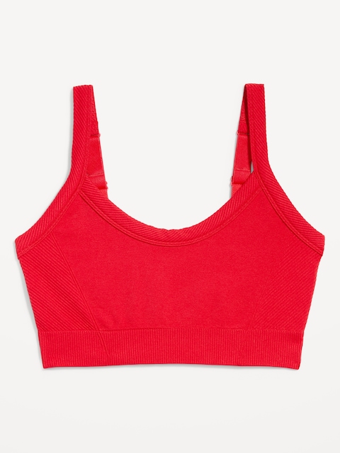 Light Support Fluid Seamless Ribbed Sports Bra