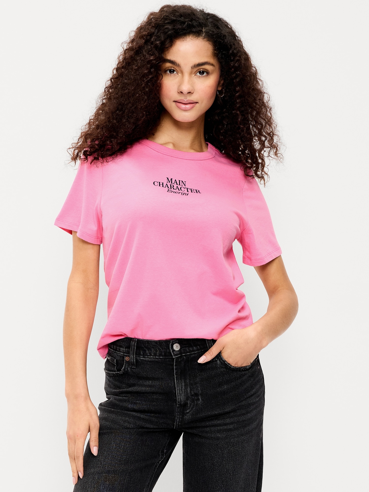 T-SHIRT PASSE-PARTOUT RAS DU COU À IMPRIMÉ