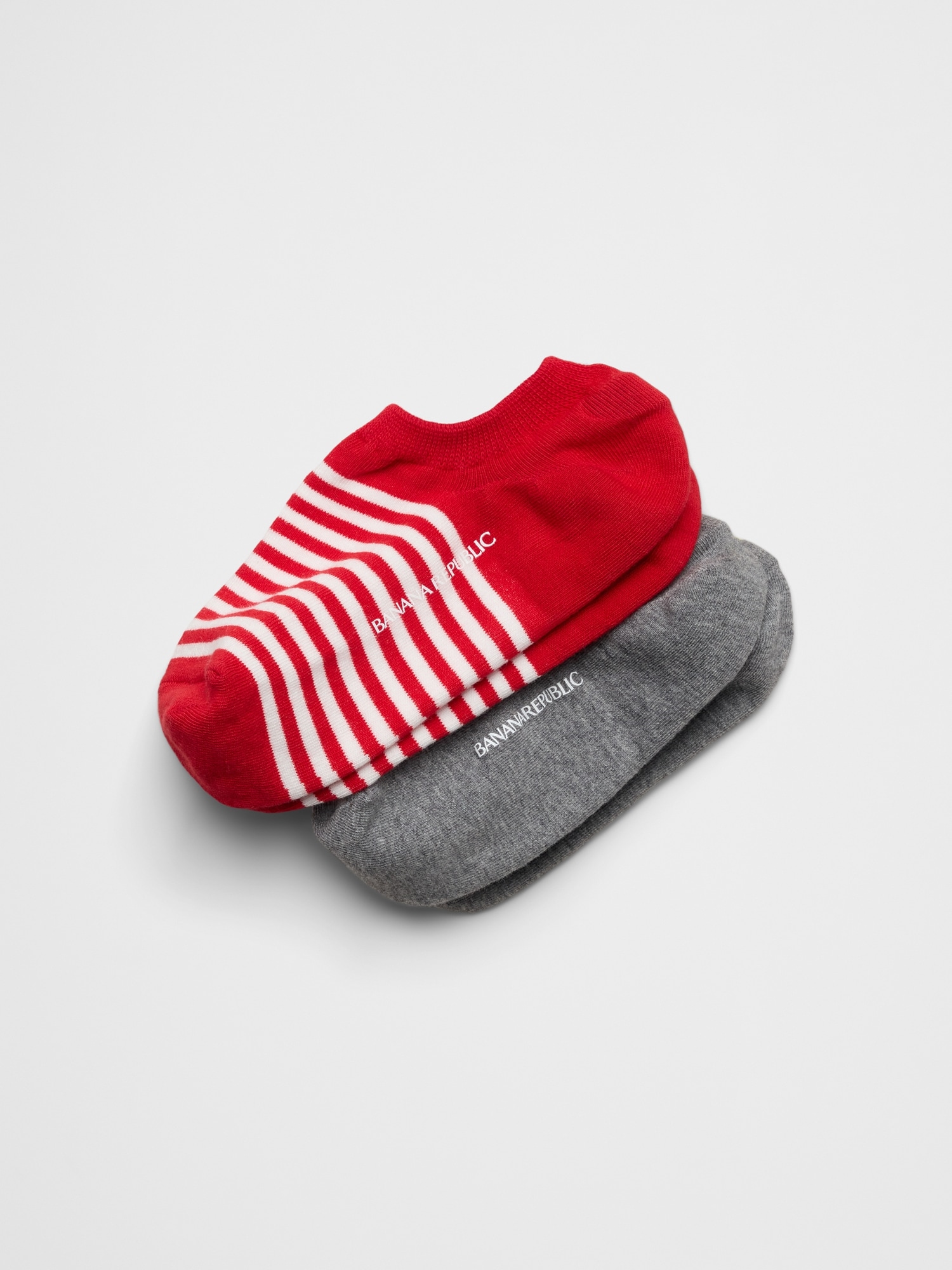 Women's Striped No-Show Socks (2 Pack)