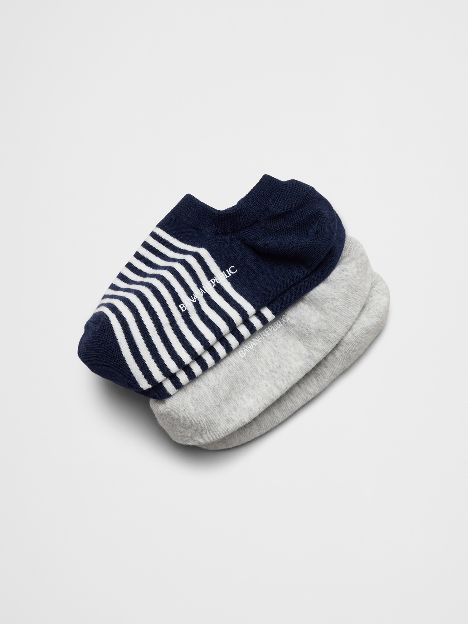 Women's Striped No-Show Socks (2 Pack)