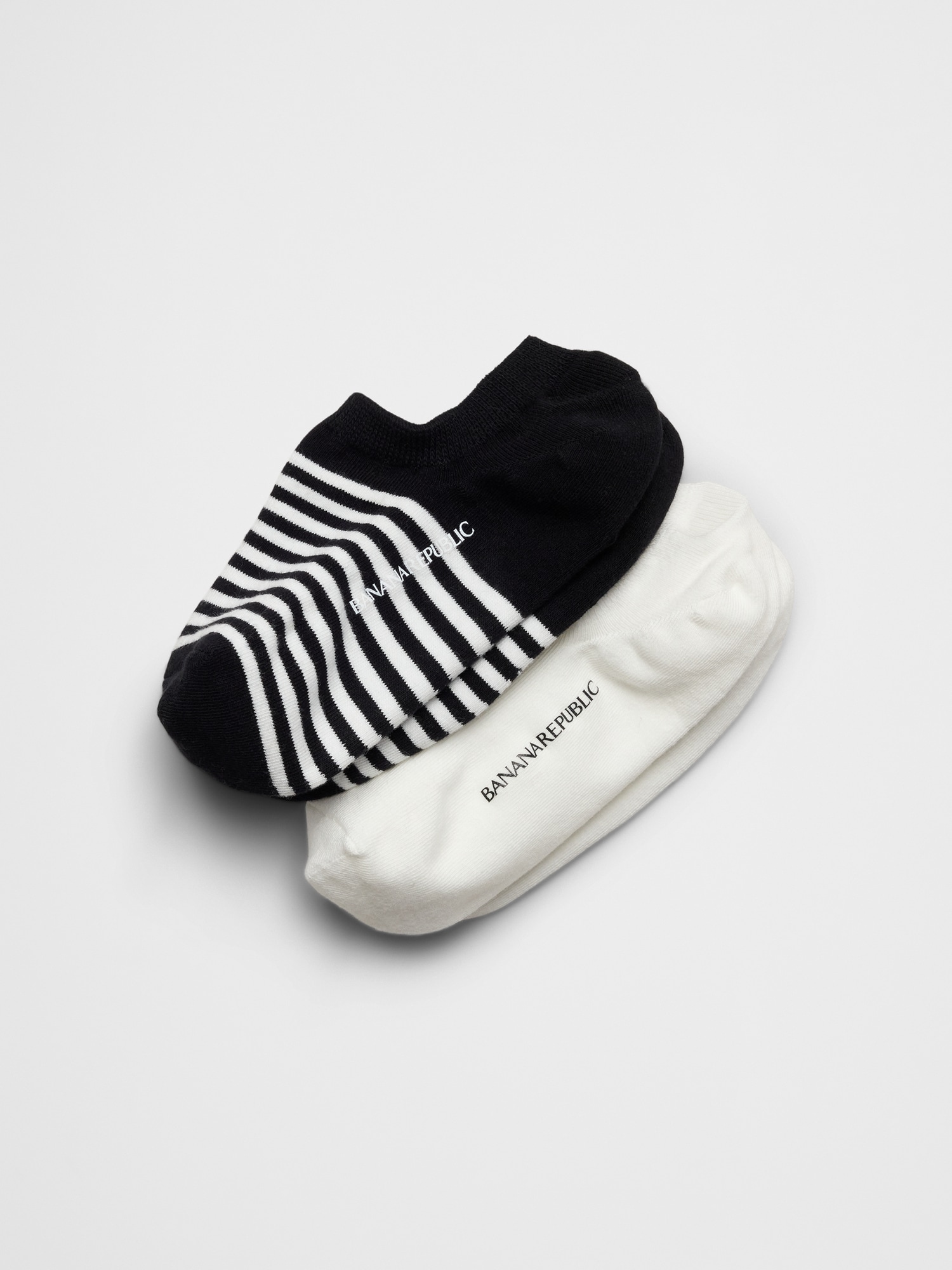 Women's Striped No-Show Socks (2 Pack)