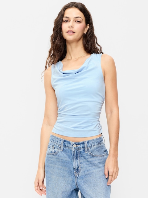 Asymmetrical Side-Cinch Tank Top