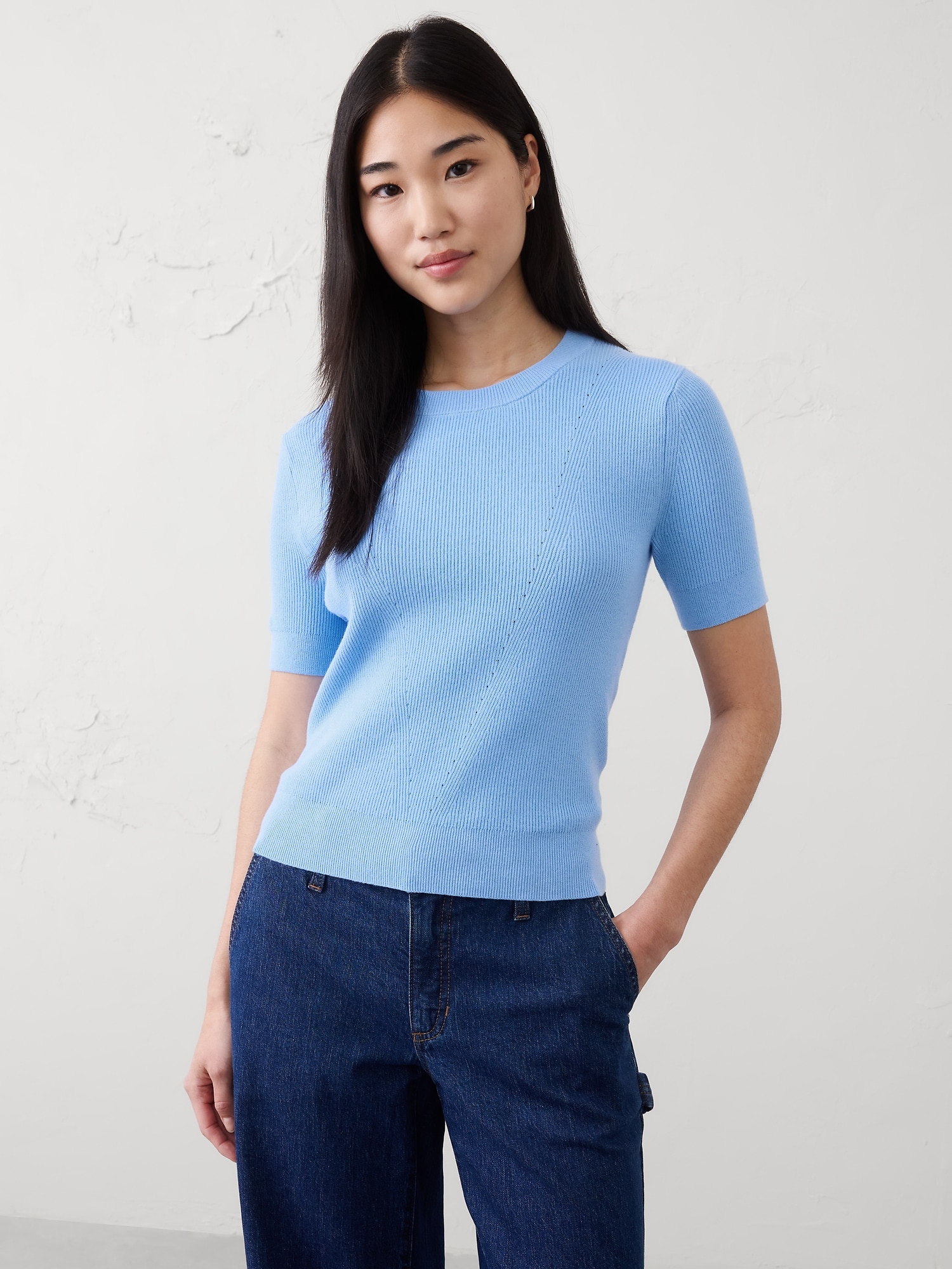 Textured Sweater T-Shirt