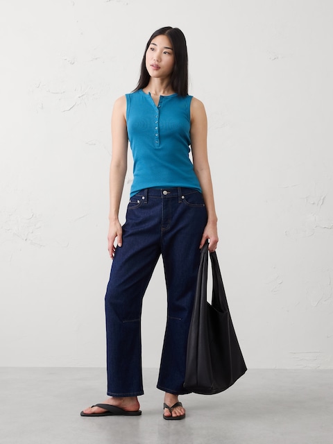 Ribbed Henley