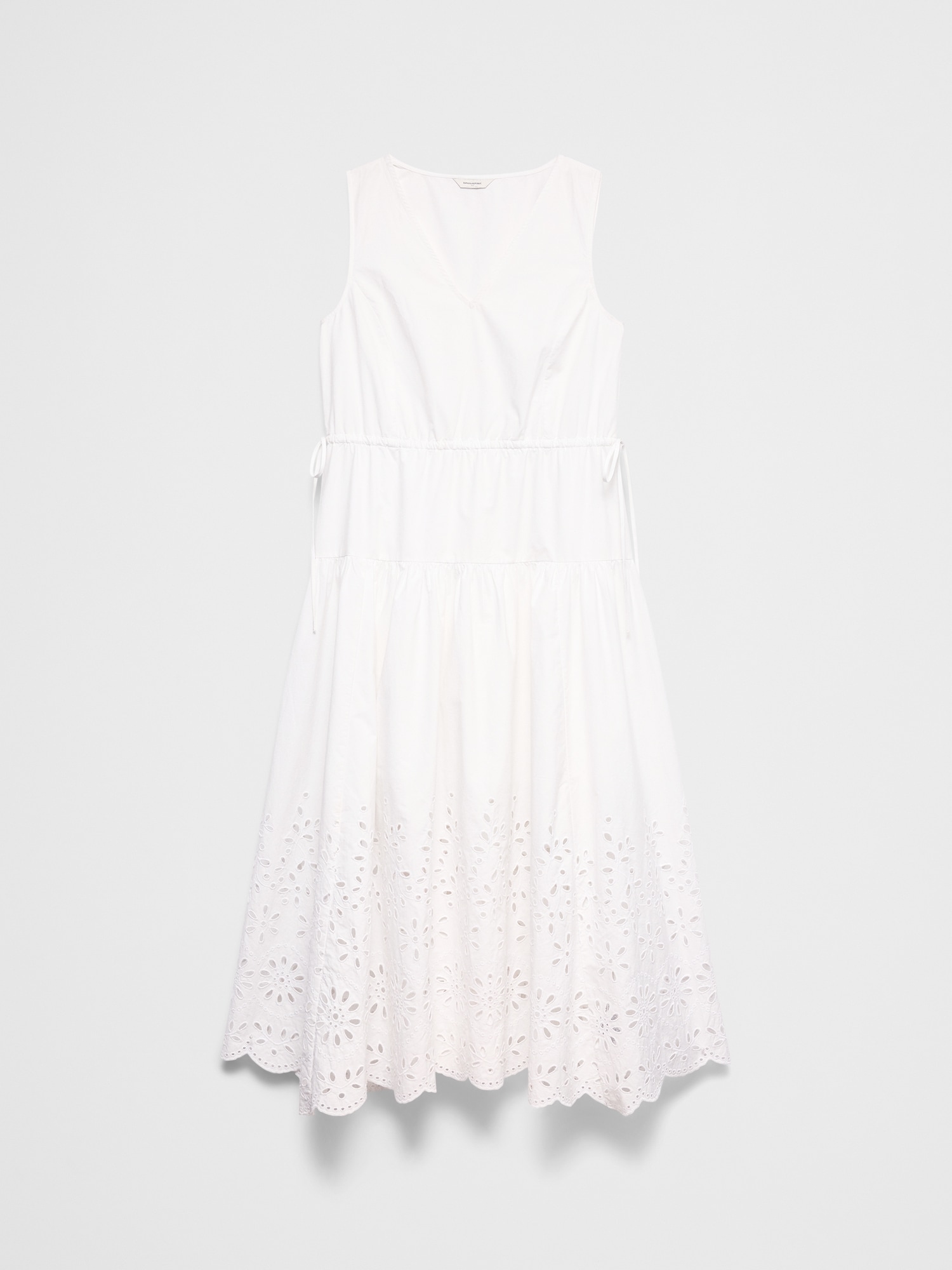 sleeveless ruffle neck midi dress in liberty chamomile floral The Petal Tier Floral Print Smocked Midi Dress · Madison + Mallory