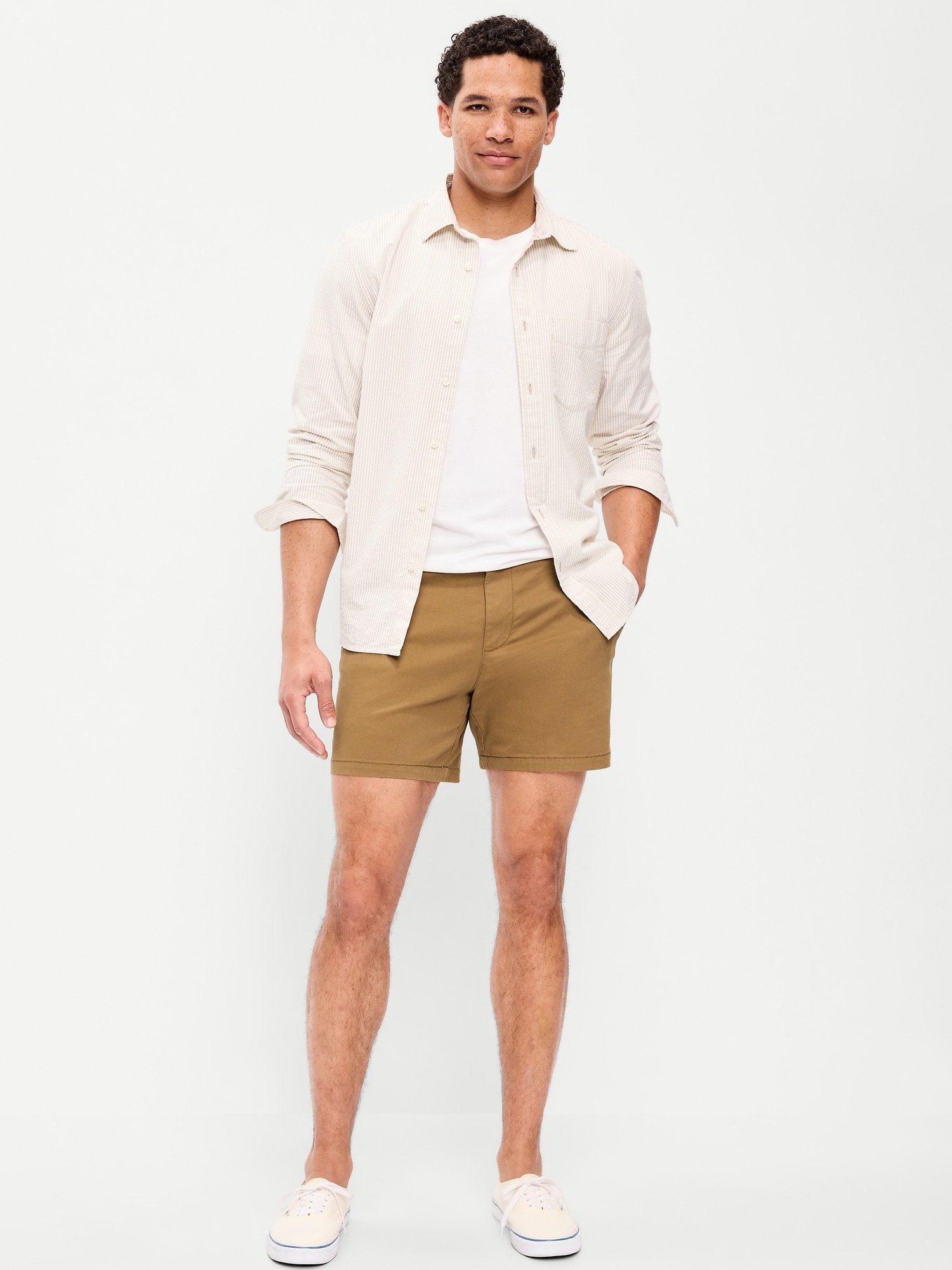 Slim Built-In Flex Rotation Chino Shorts -- 5-inch inseam