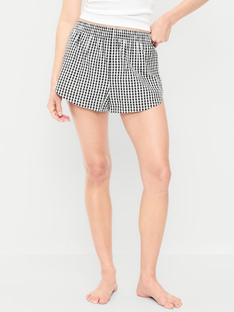 Classic Poplin Boxer Pajama Shorts