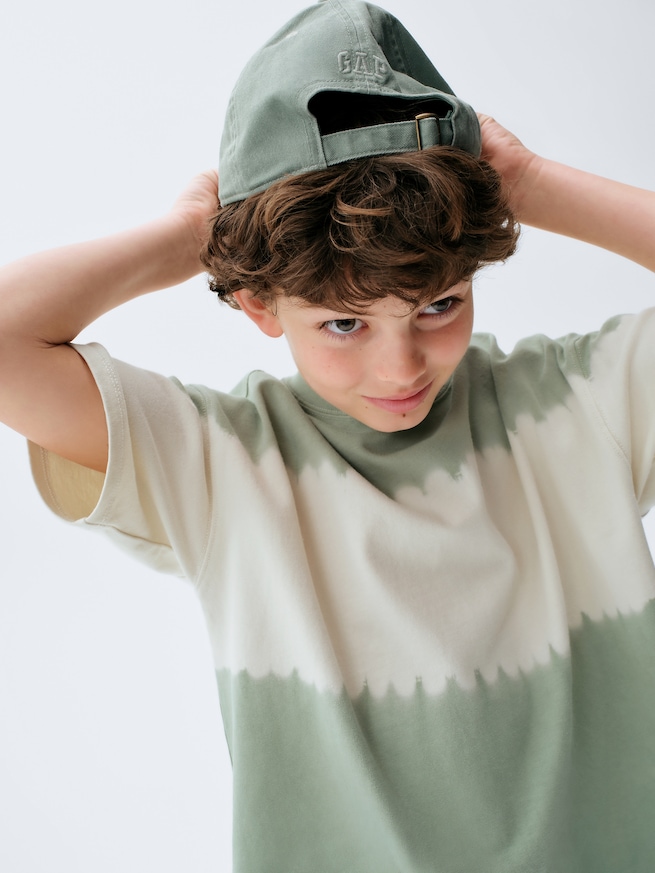 ヘビーウェイト オーバーサイズ タイダイ Tシャツ (キッズ)-3