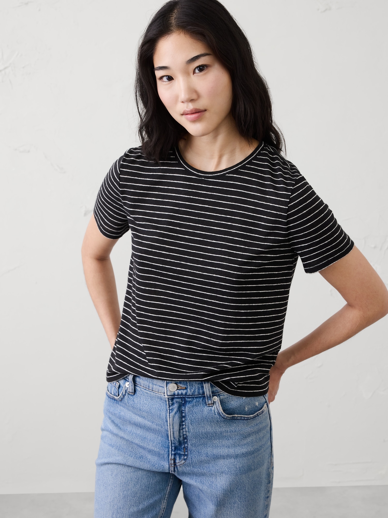 T-SHIRT EN MÉLANGE DE LIN