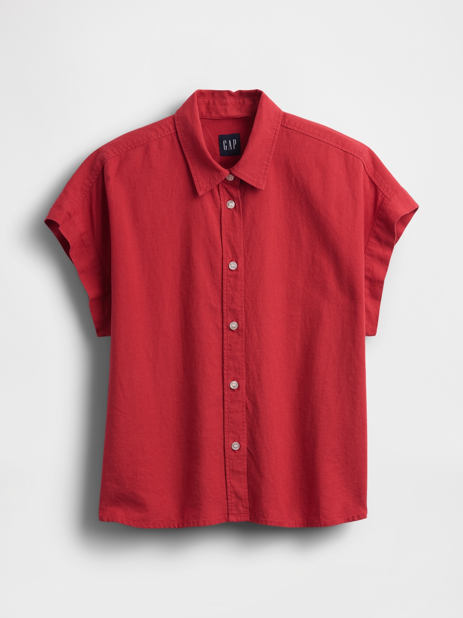 リネンブレンド オーバーサイズシャツ-4