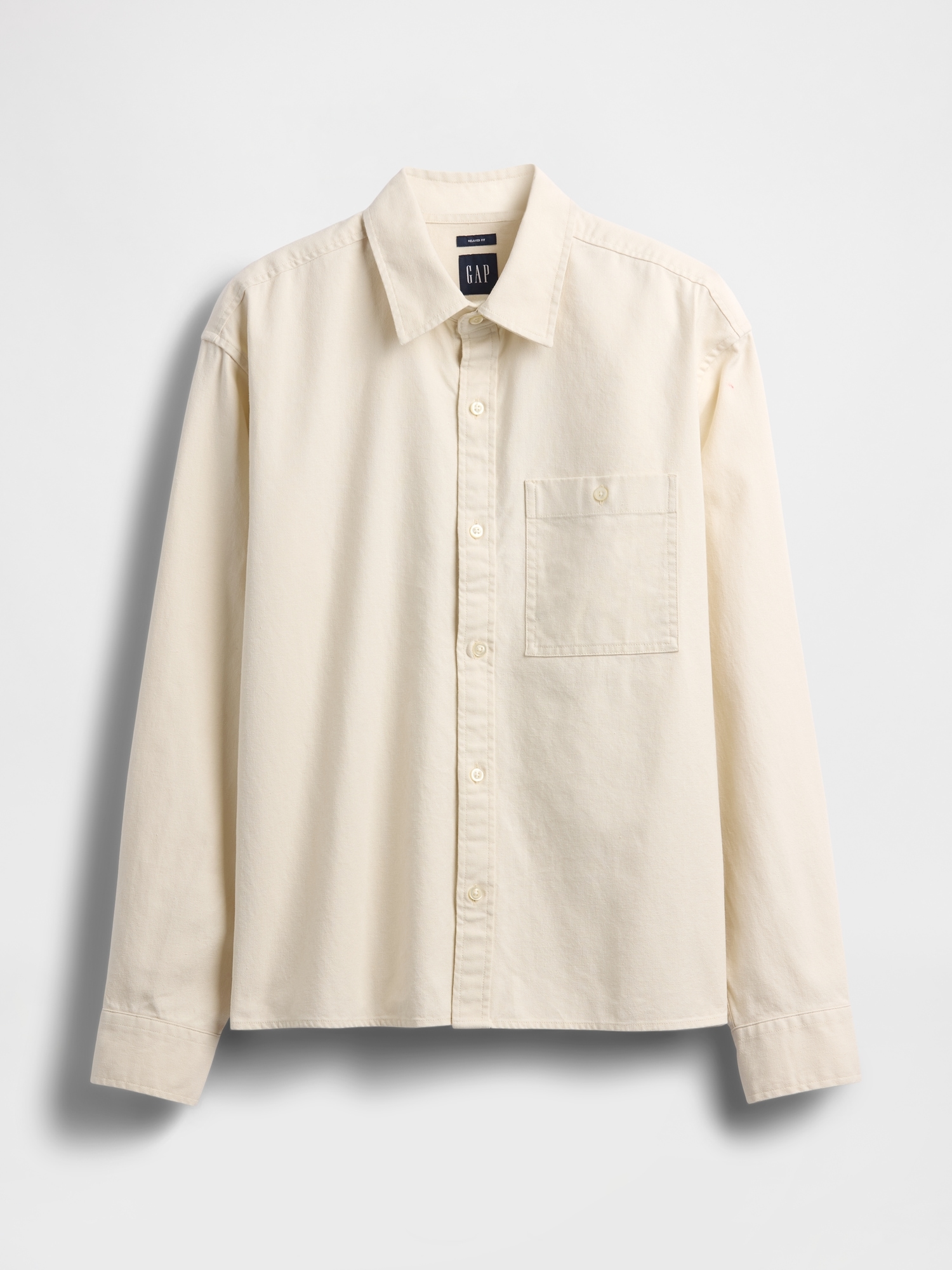 リラックス ストレートヘム キャンバス ユーティリティシャツ-4