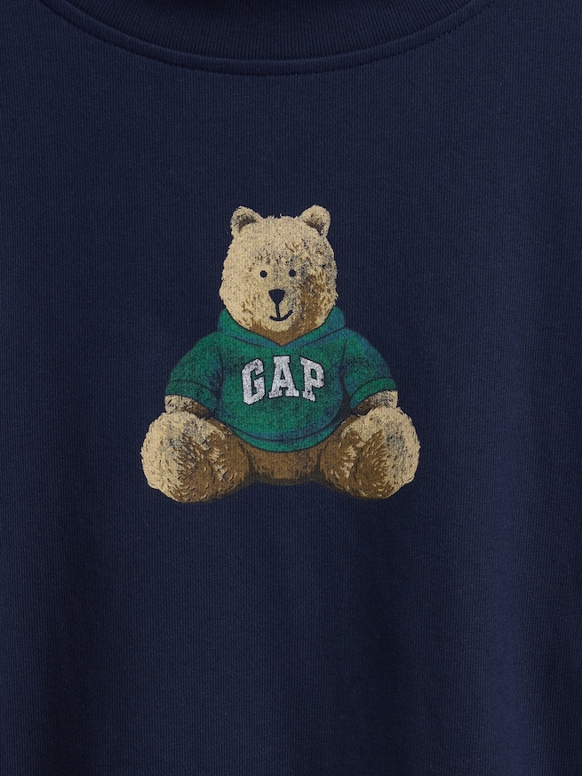 ヴィンテージソフト フレンチテリー オーバーサイズ モックネック GAPロゴ スウェットシャツ-1