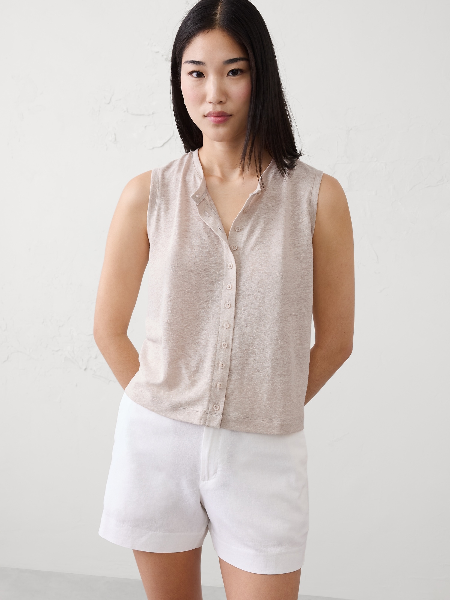 Linen-Blend Tank