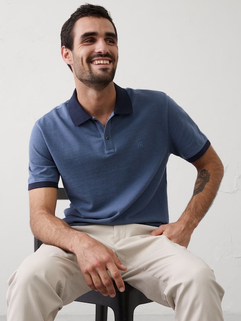 Slim-Fit Monogram Pique Polo