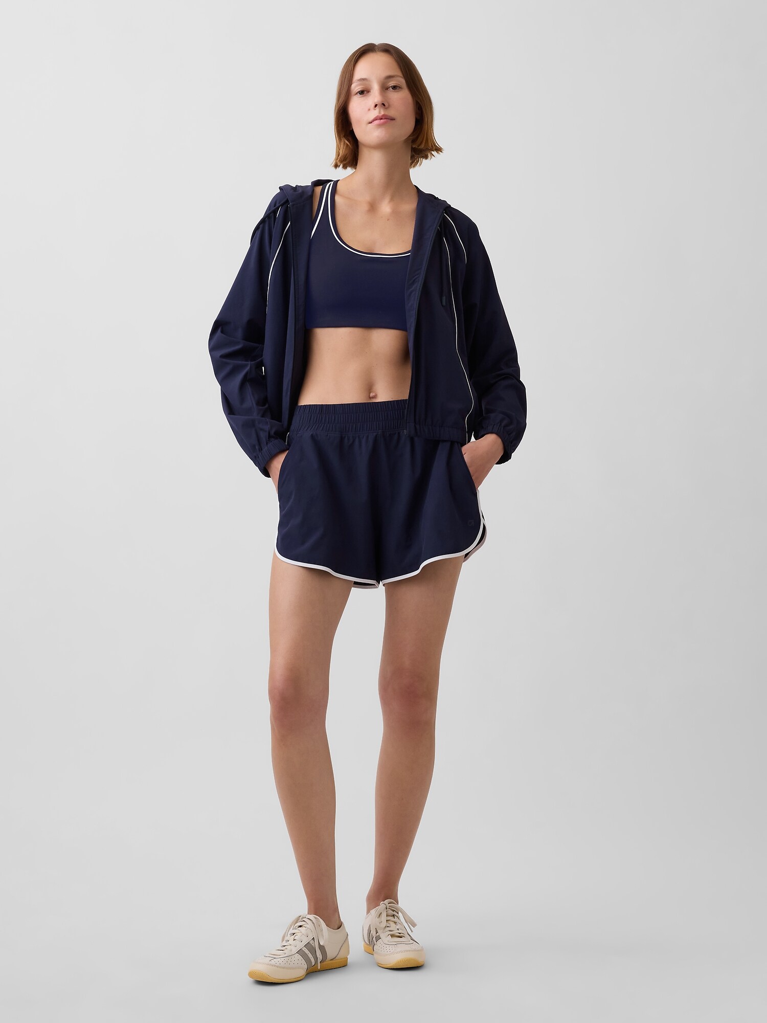 GapFit スムース ミディアムインパクト レーサーバック スポーツブラ-3