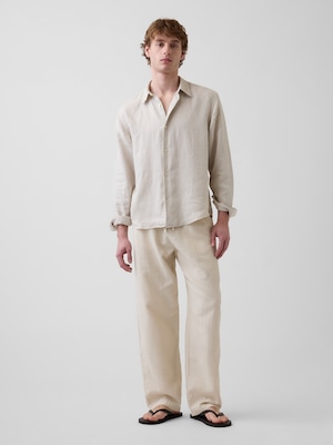 イージーウエスト バギーガーゼパンツ