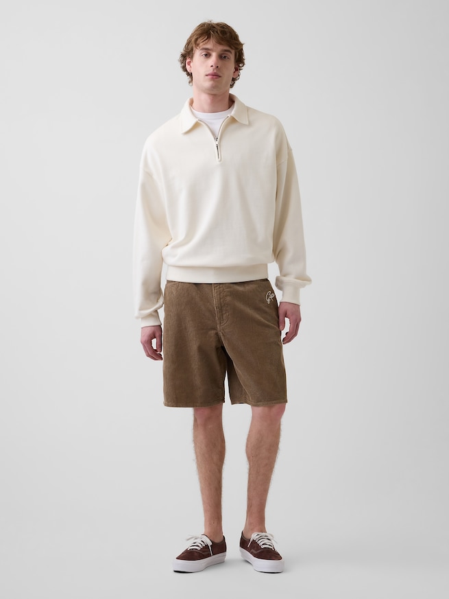 9インチ リラックスフィット コーデュロイ ショートパンツ-0