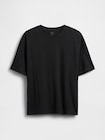 コットンリネン オーバーサイズ クロップドTシャツ-4