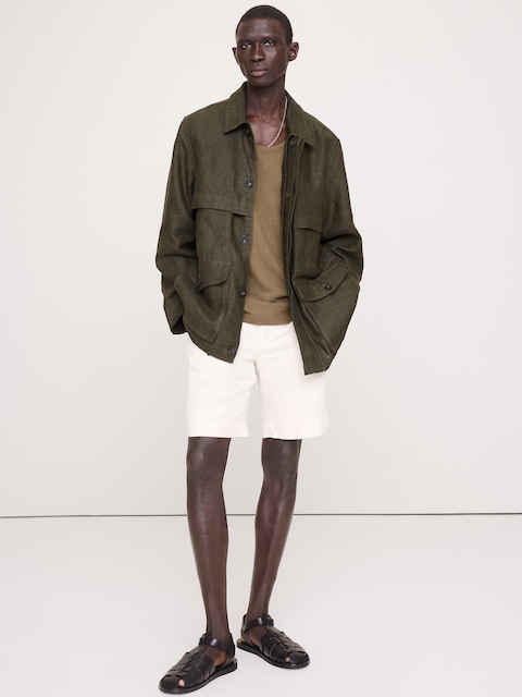 VESTE UTILITAIRE EN TOILE DE LIN