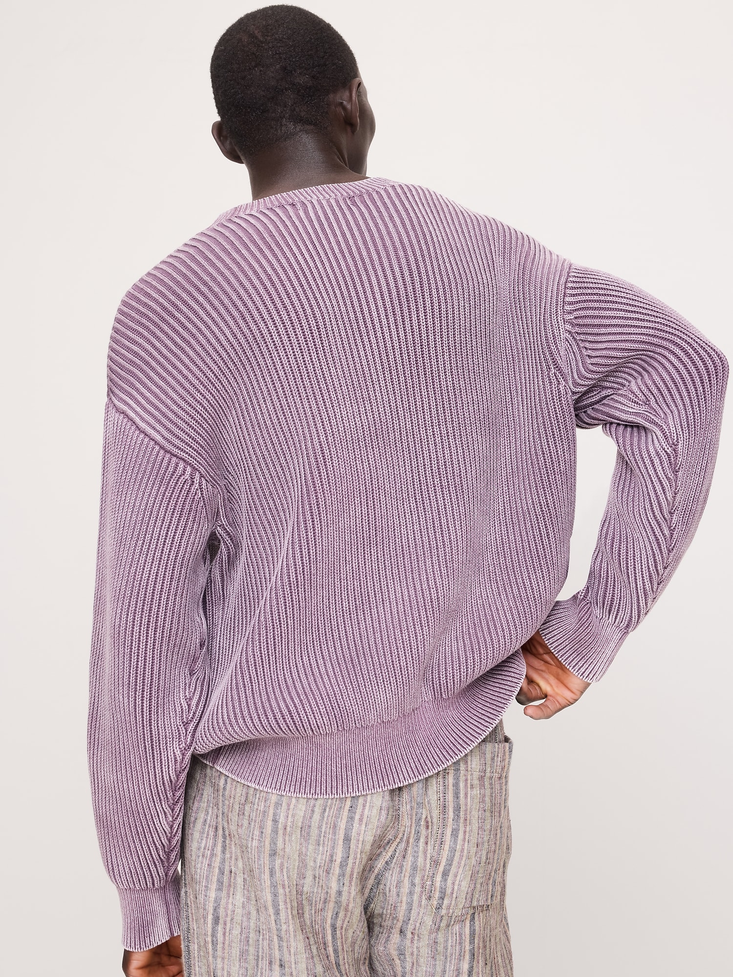 Ribbed Cotton Crew-Neck Sweater