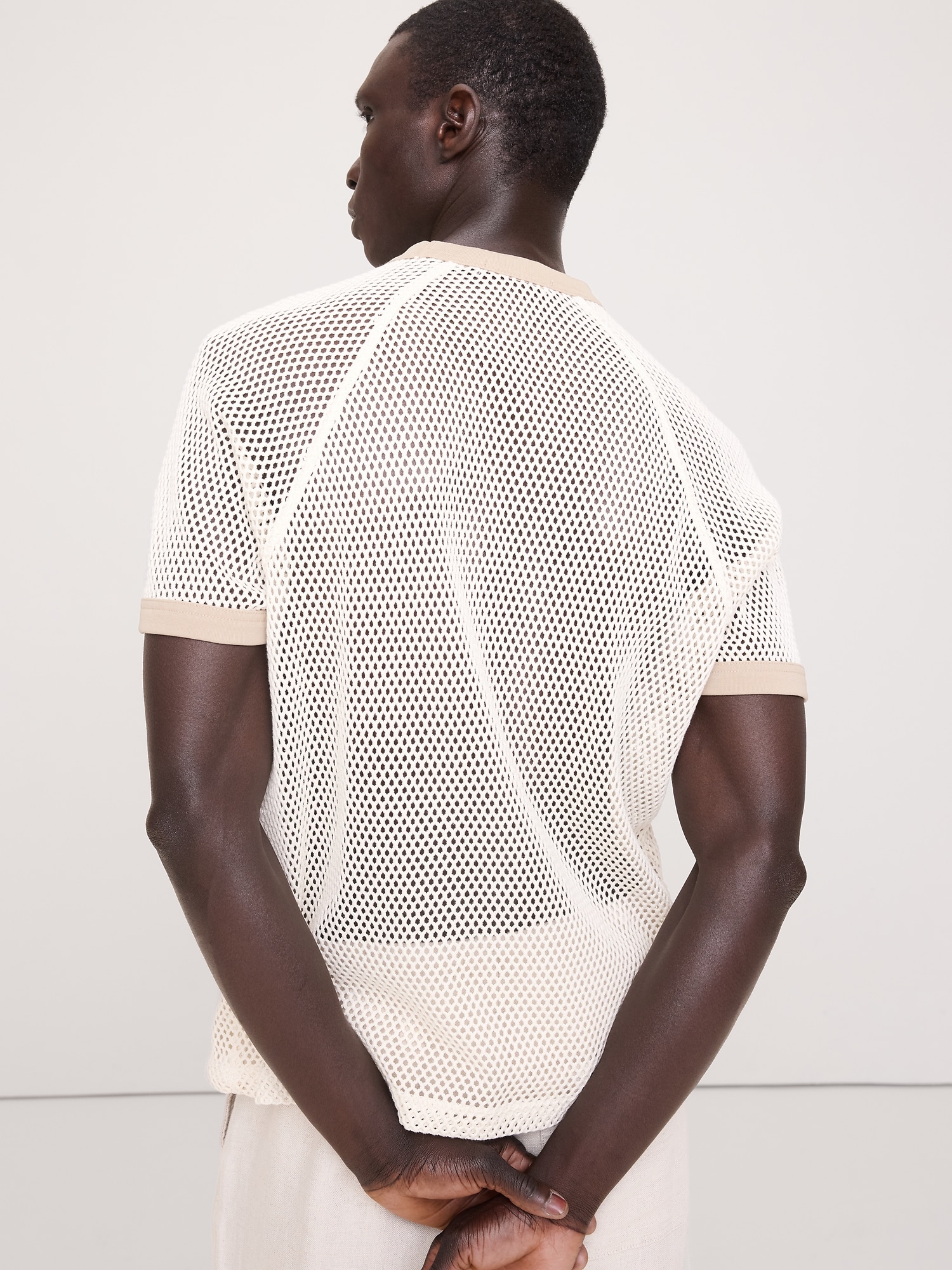 Cotton Mesh T-Shirt
