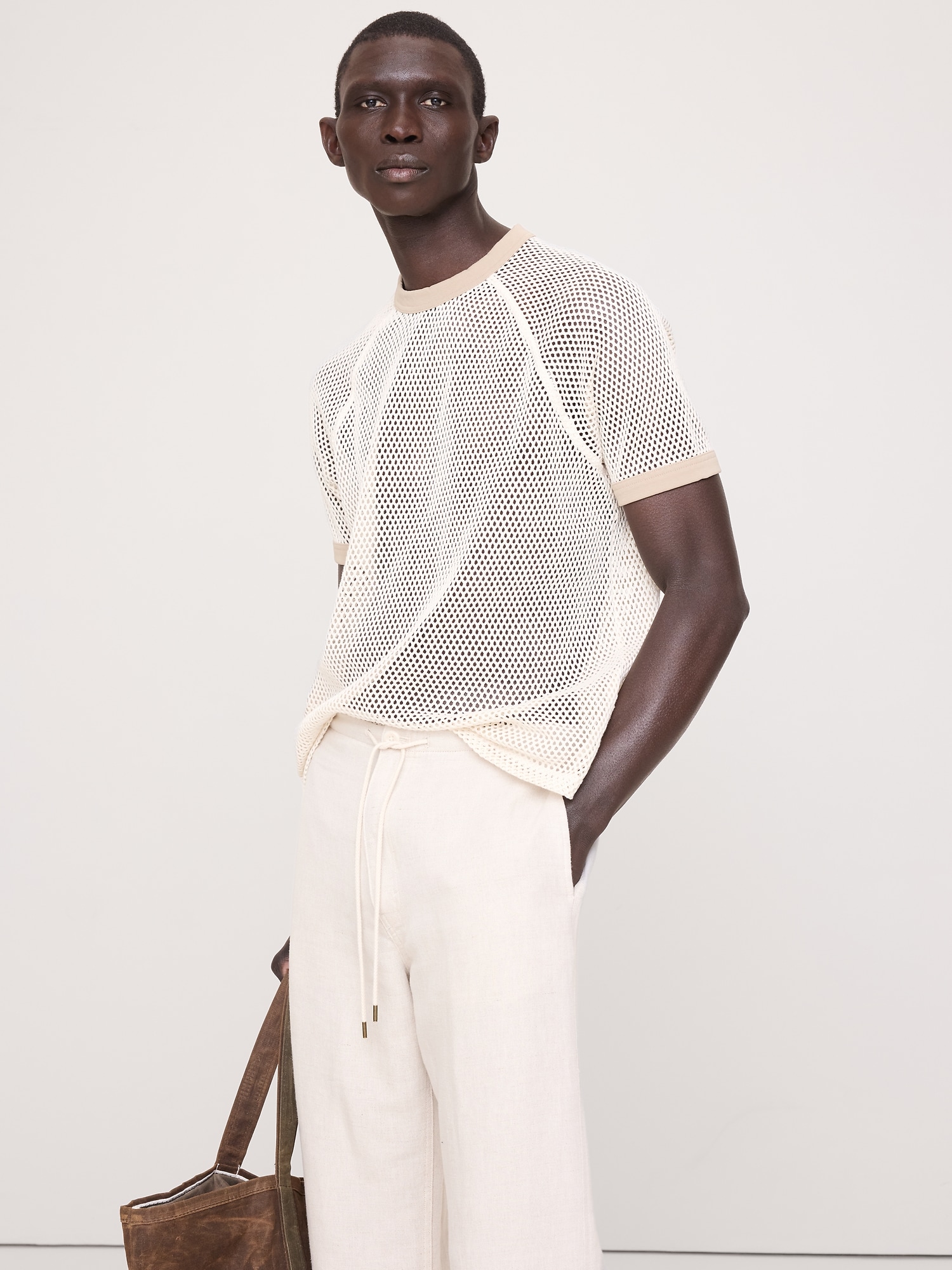 Cotton Mesh T-Shirt