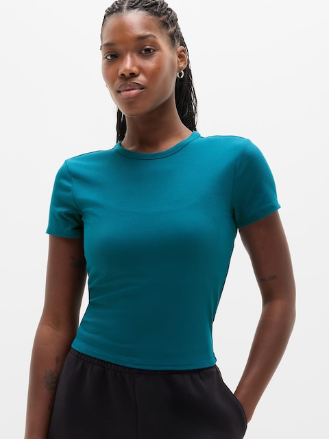 Signature Rib Crop Tee