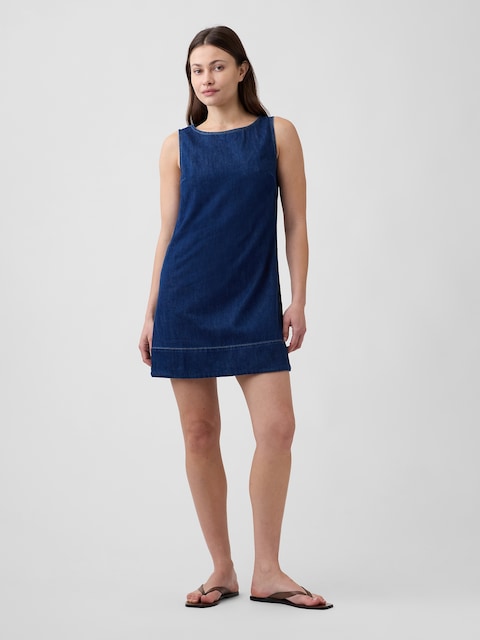 Denim Apron Mini Dress