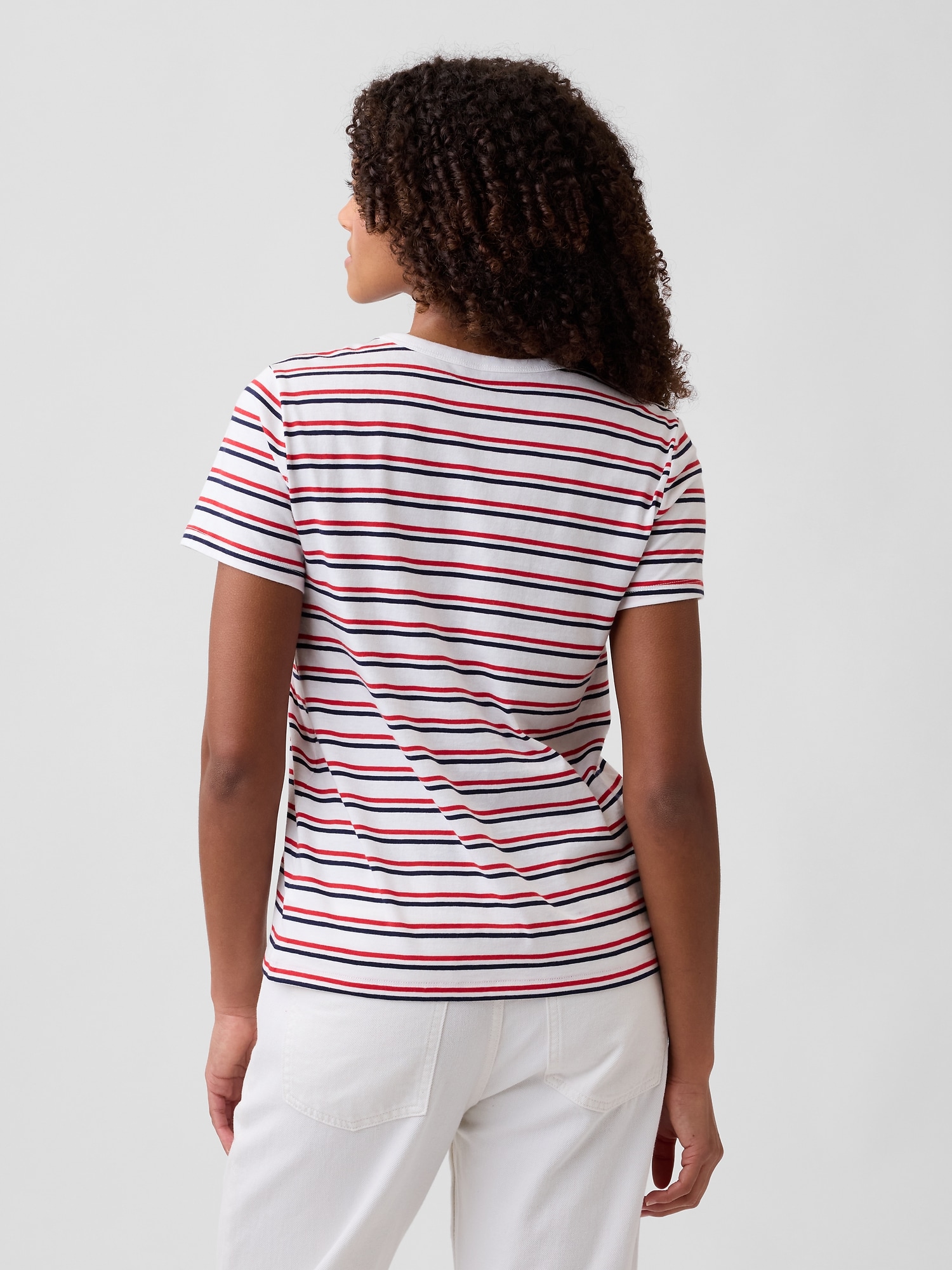 フェイバリット ストライプ クルーネックTシャツ-1