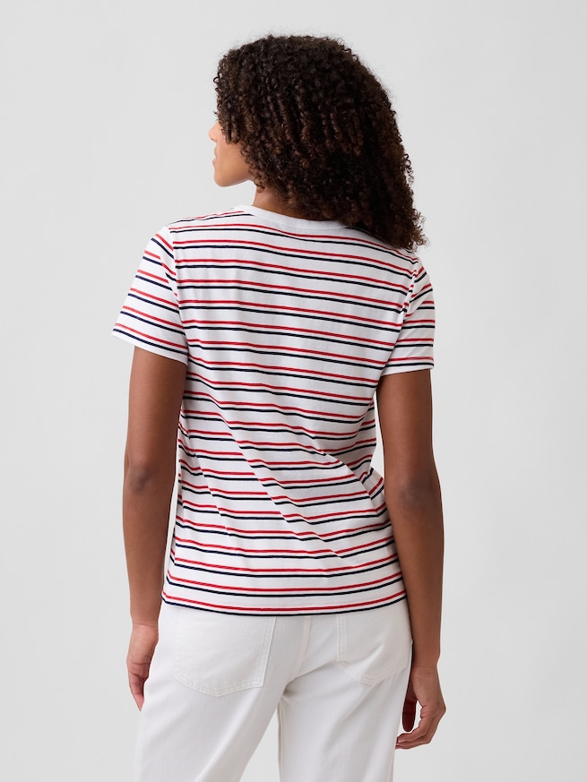 フェイバリット ストライプ クルーネックTシャツ-1