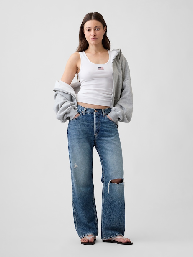 リブ GAPロゴ タンクトップ-2