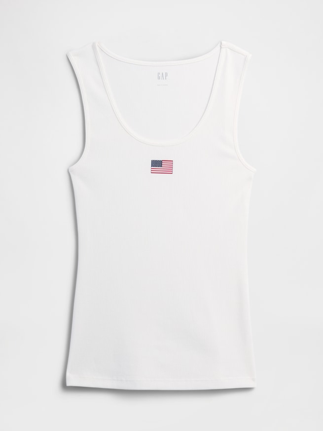 リブ GAPロゴ タンクトップ-3