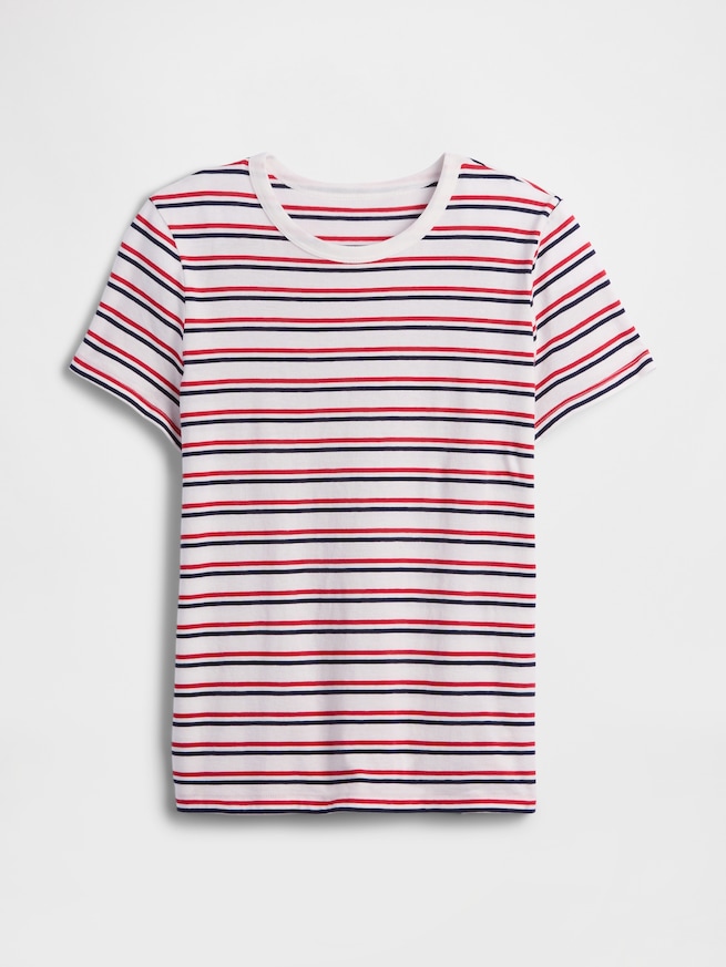 フェイバリット ストライプ クルーネックTシャツ-3