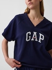 フレンチテリー オーバーサイズ GAPロゴ Vネック スウェットシャツ-3