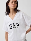 フレンチテリー オーバーサイズ GAPロゴ Vネック スウェットシャツ-3