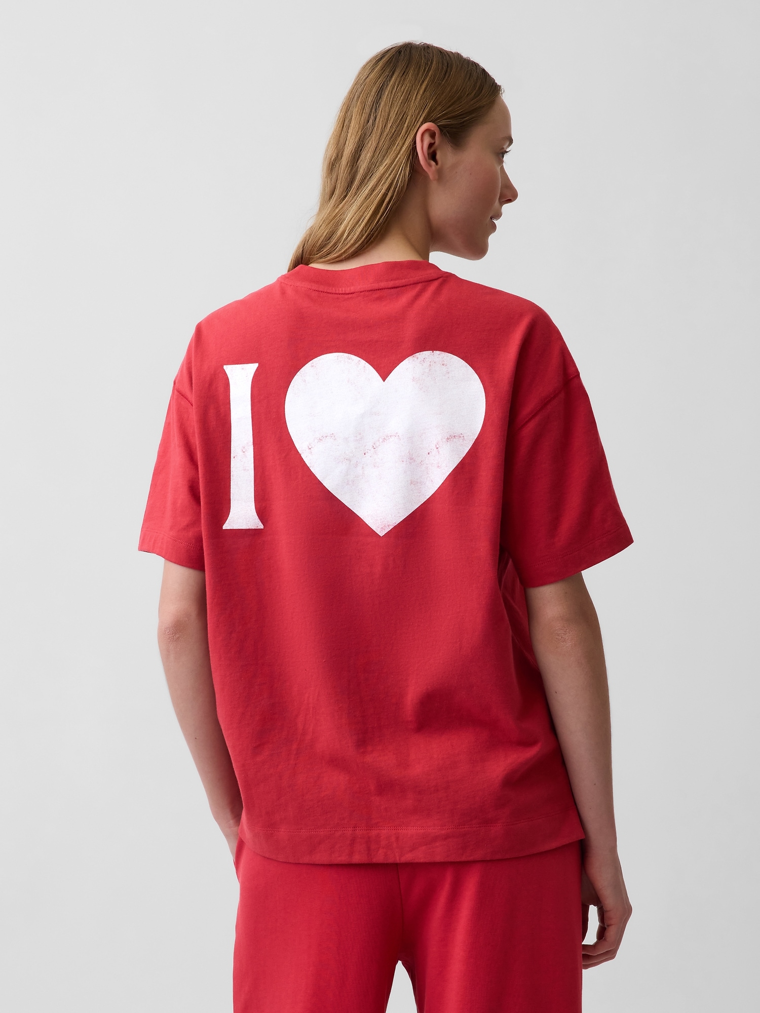 オーバーサイズ GAPハートロゴTシャツ-2