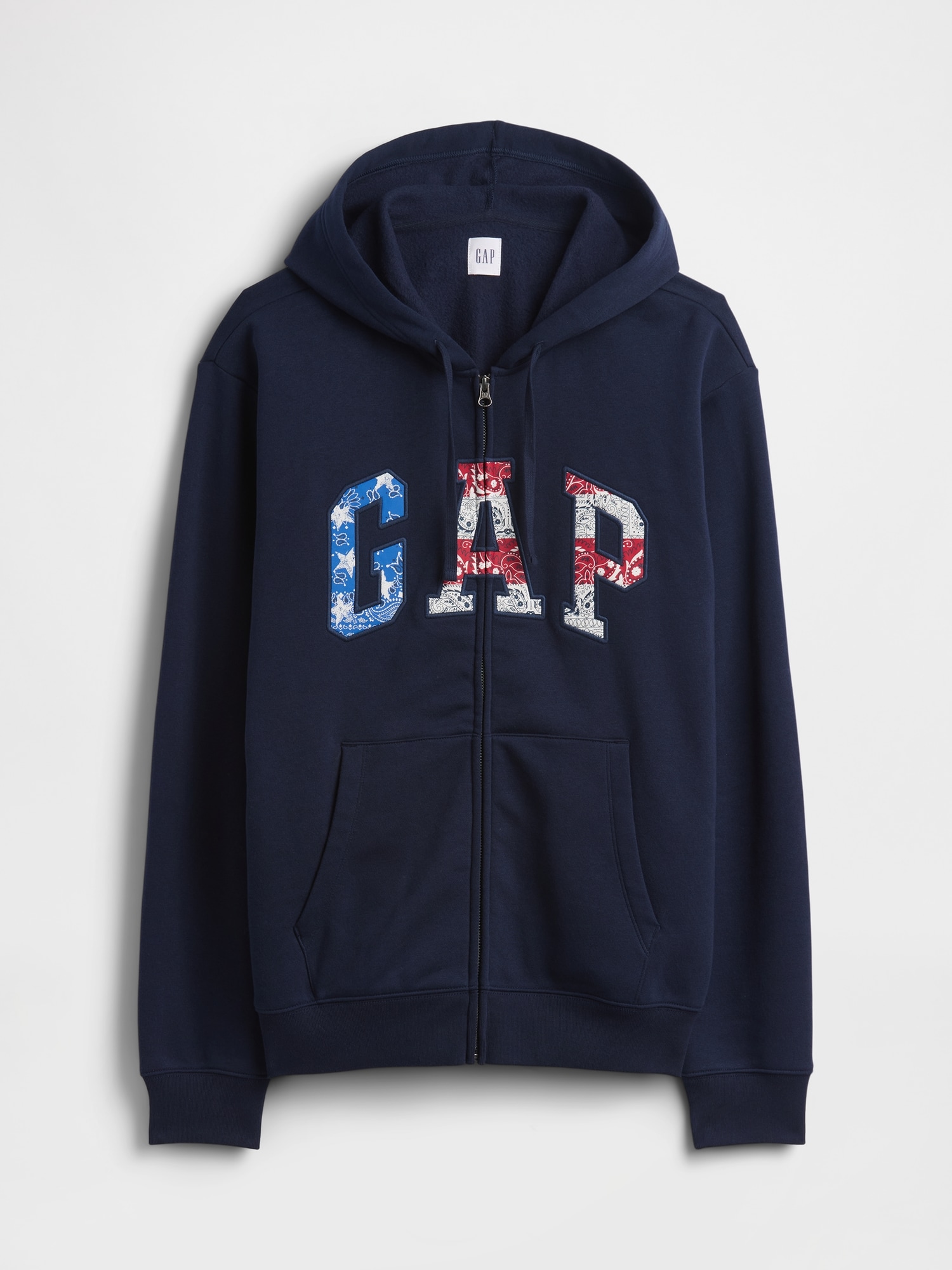 リラックスフィット GAPロゴ ジップアップパーカー-2