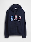 リラックスフィット GAPロゴ ジップアップパーカー-2