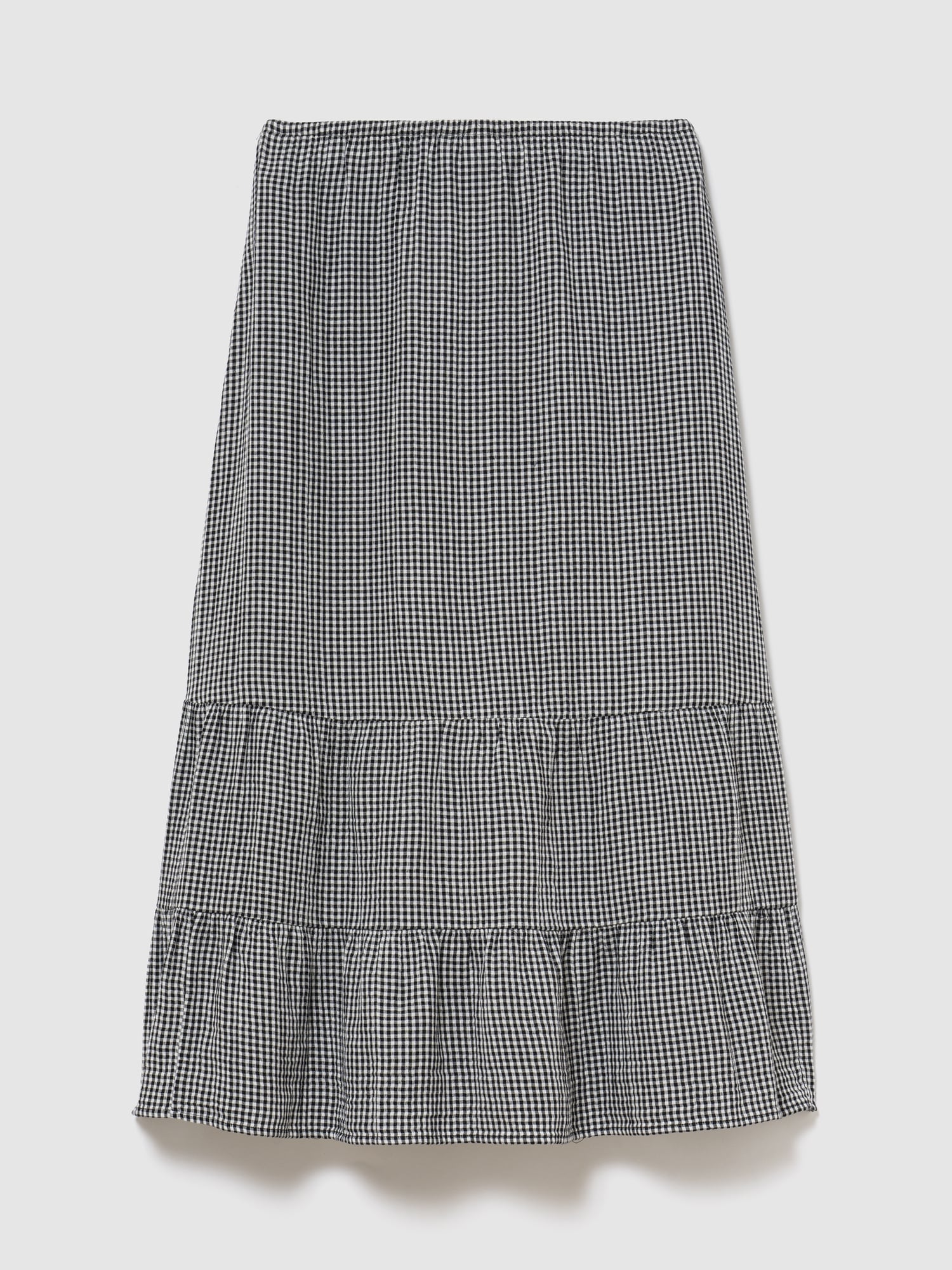 ハイライズ コットンガーゼ イージーウエスト ティアード マキシスカート-4