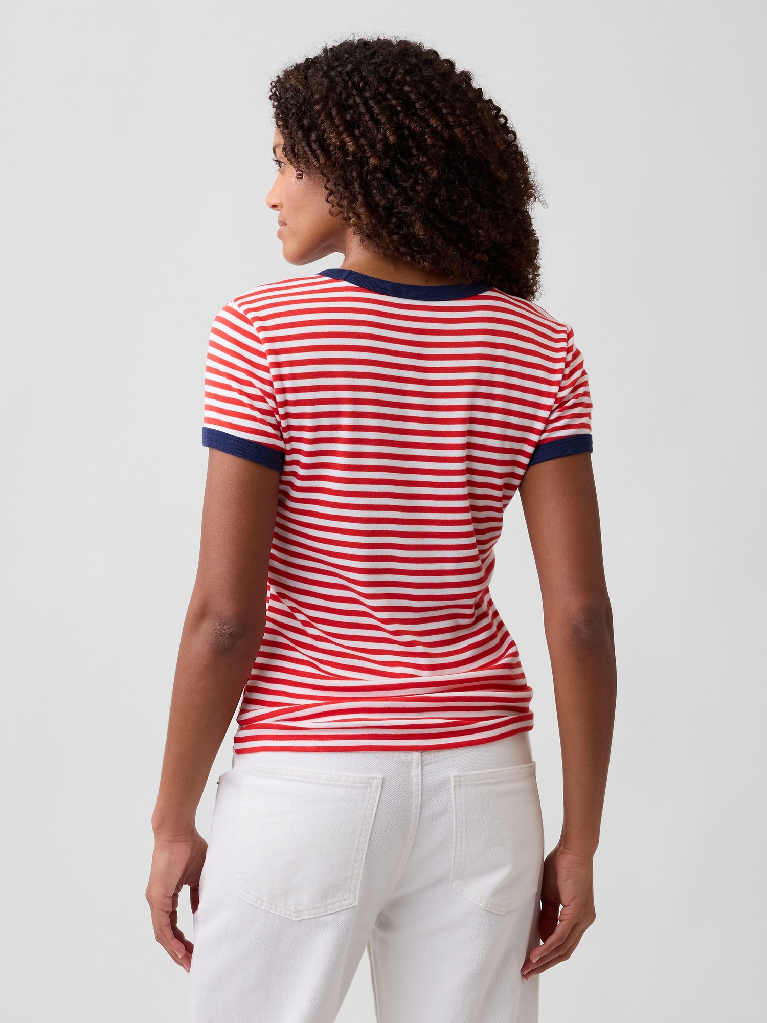 モダンリブ リンガーTシャツ-1