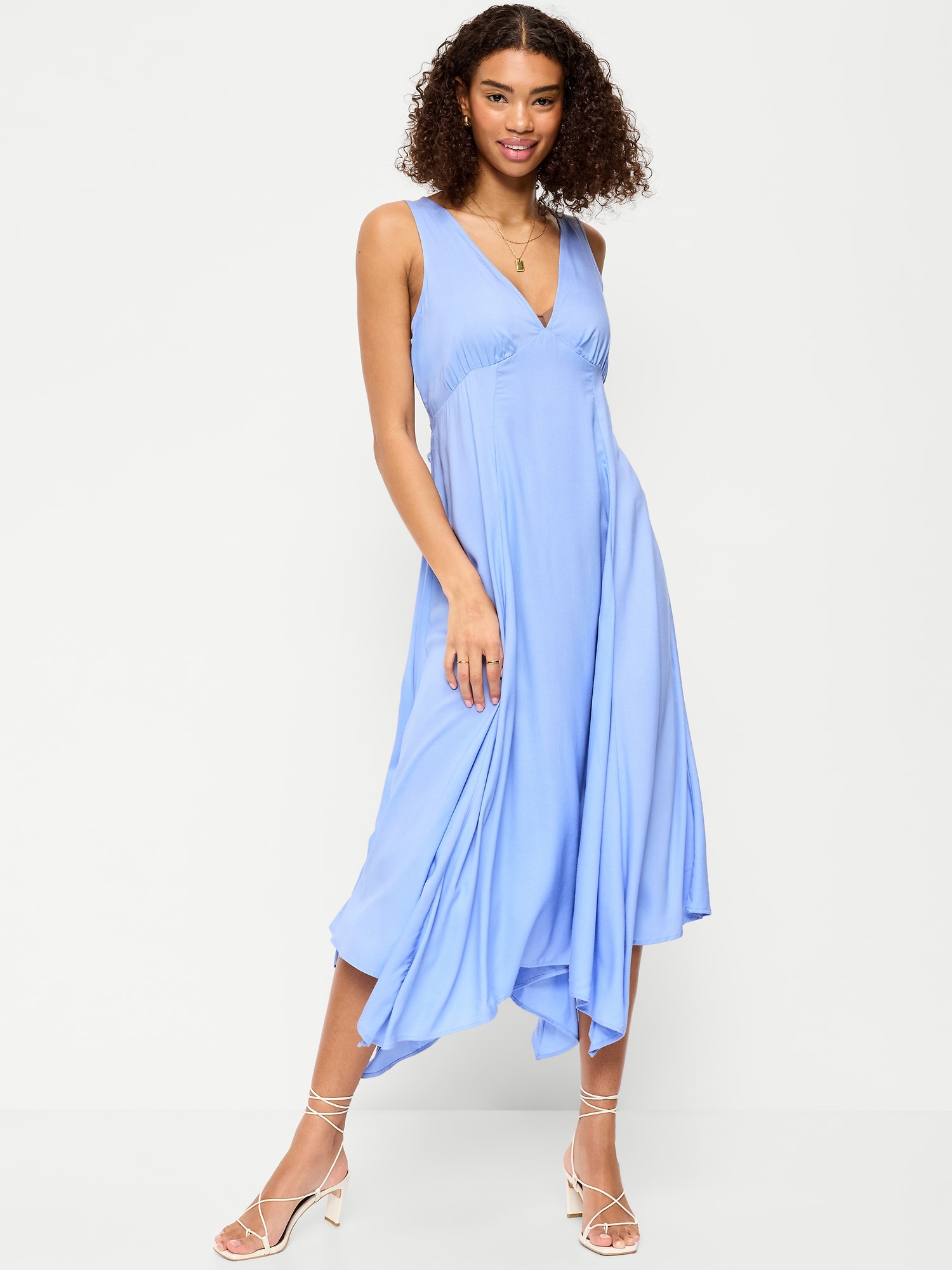 sachin and babi light blue dress Cherie Midi Dress - Strapless Drop Waist Dress in Ivory main image 1