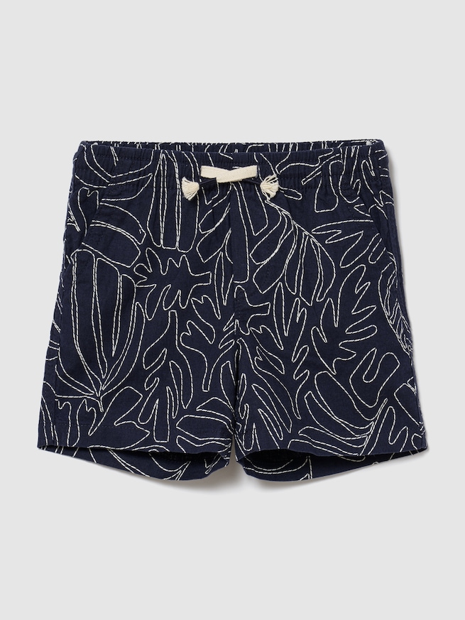 babyGap プルオン プリント リネンブレンド ショートパンツ-0