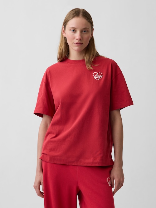 オーバーサイズ GAPハートロゴTシャツ