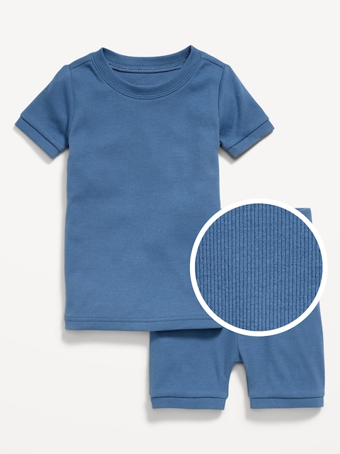 Ribbed Snug-Fit Pajama Set for Toddler & Baby