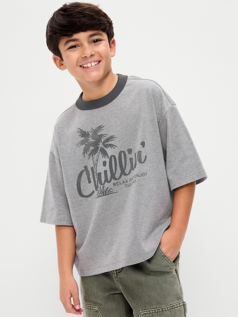 Short-Sleeve Boxy Graphic T-Shirt for Boys