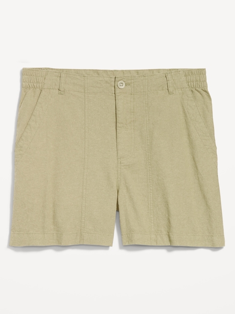 90's Loose Linen-Blend Shorts -- 5-inch inseam