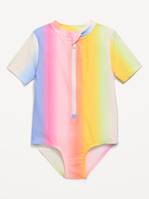 MAILLOT DE BAIN UNE-PIÈCE ANTI-UV À GLISSIÈRE SUR LE DEVANT POUR TOUTE-PETITE