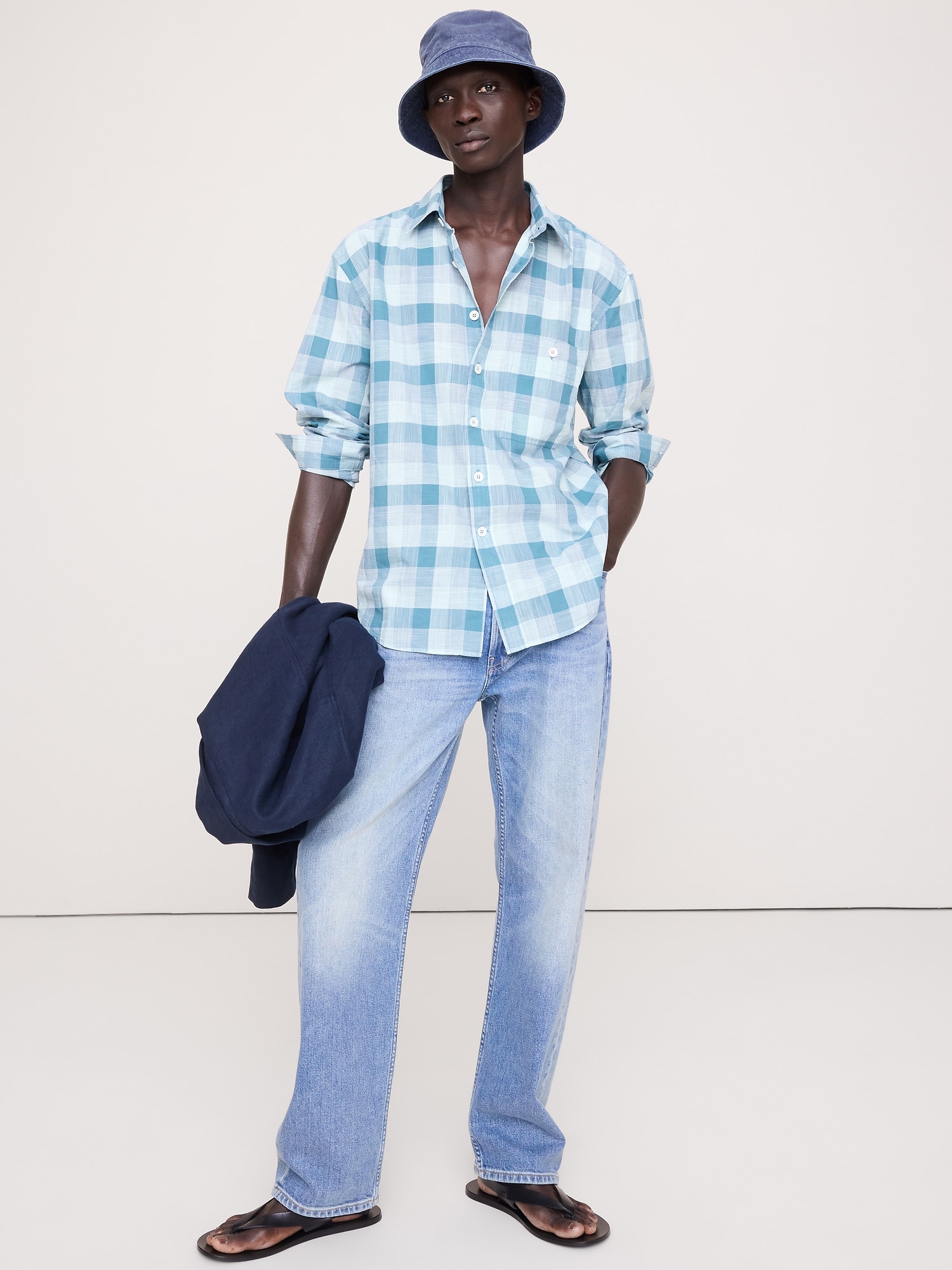 CHEMISE DÉCONTRACTÉE EN COTON D'ÉTÉ LÉGER