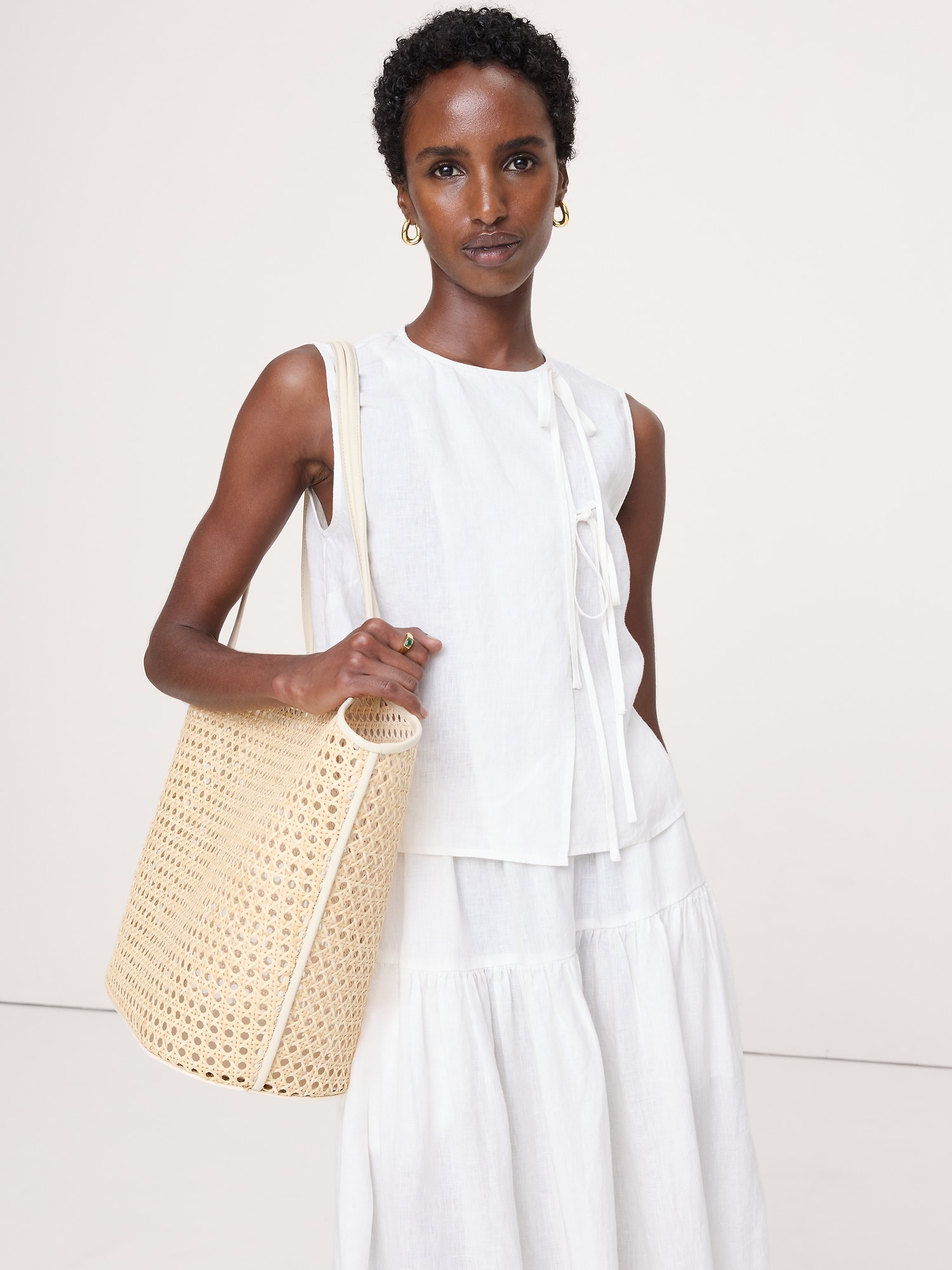 CAMISOLE À DOUBLE LIEN EN LIN