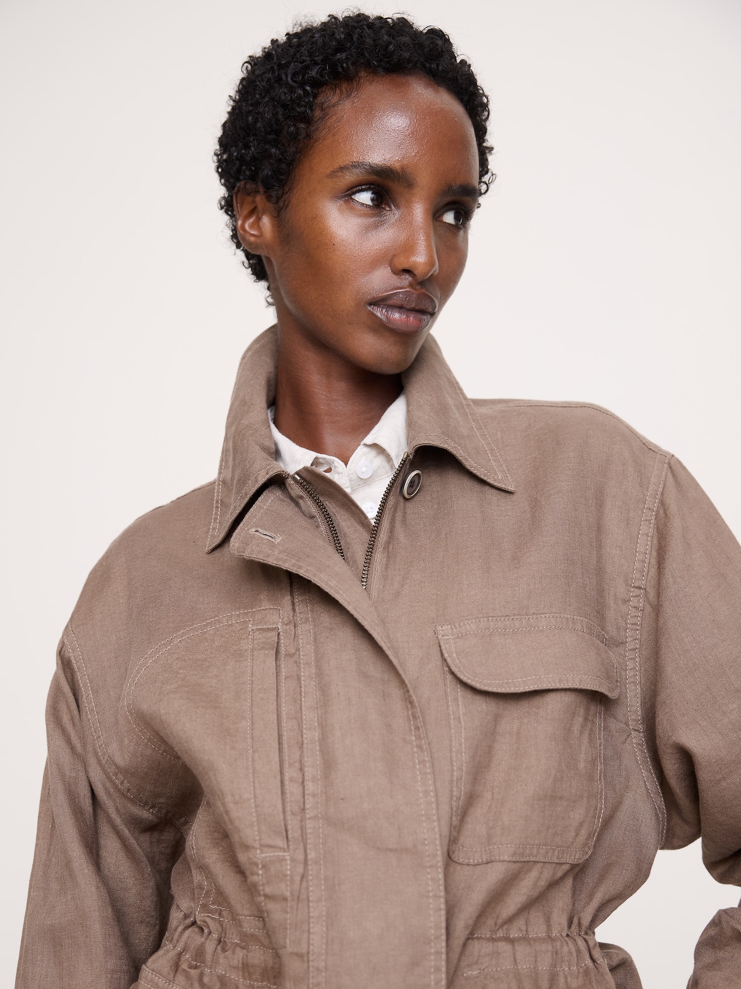 リネン チョアコート-6